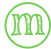 letter m in circle